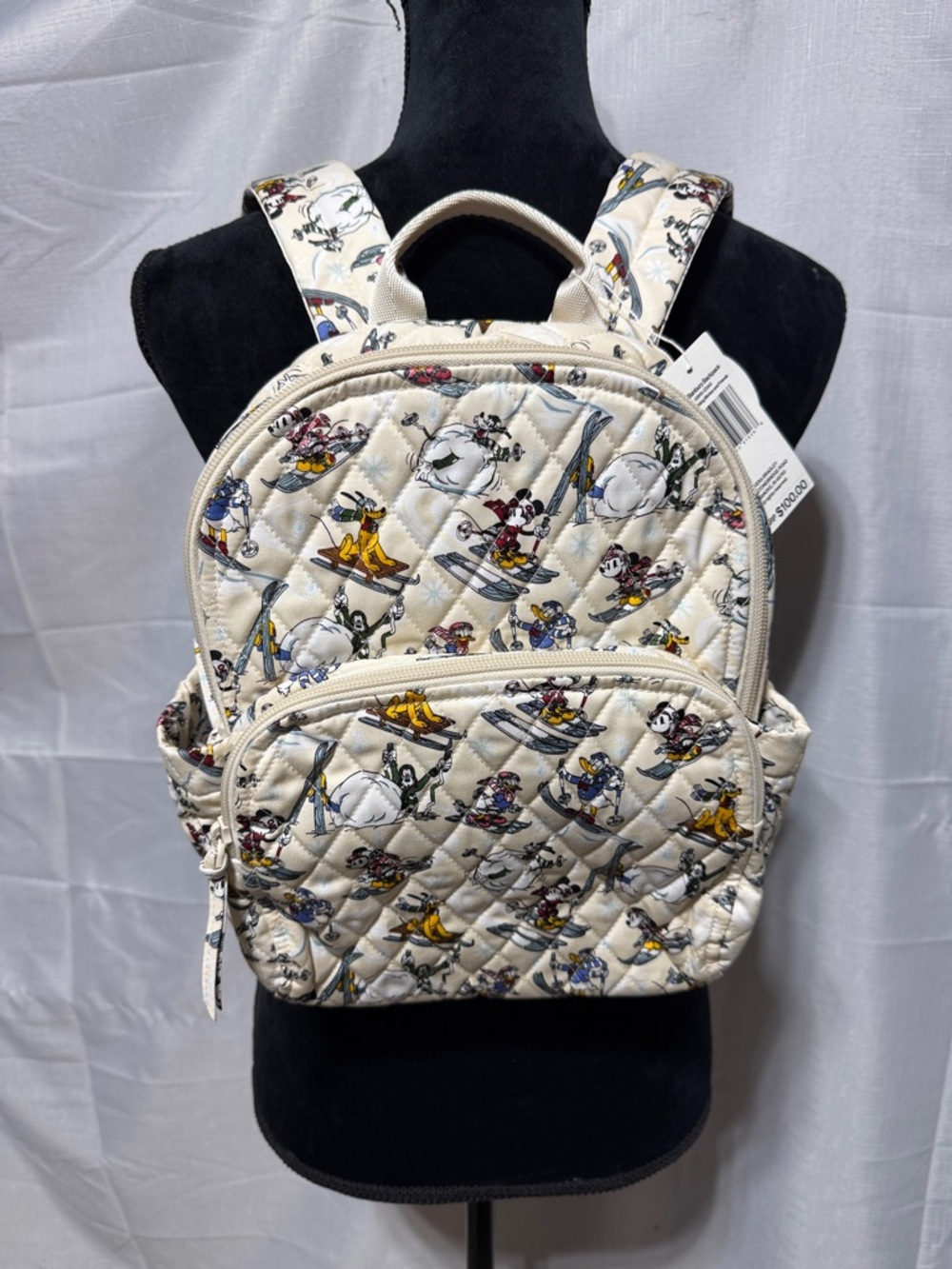 Vera Bradley Disney Small Banbury Backpack in Downhill Skiing Mickey And Friends - Picture 4 of 7